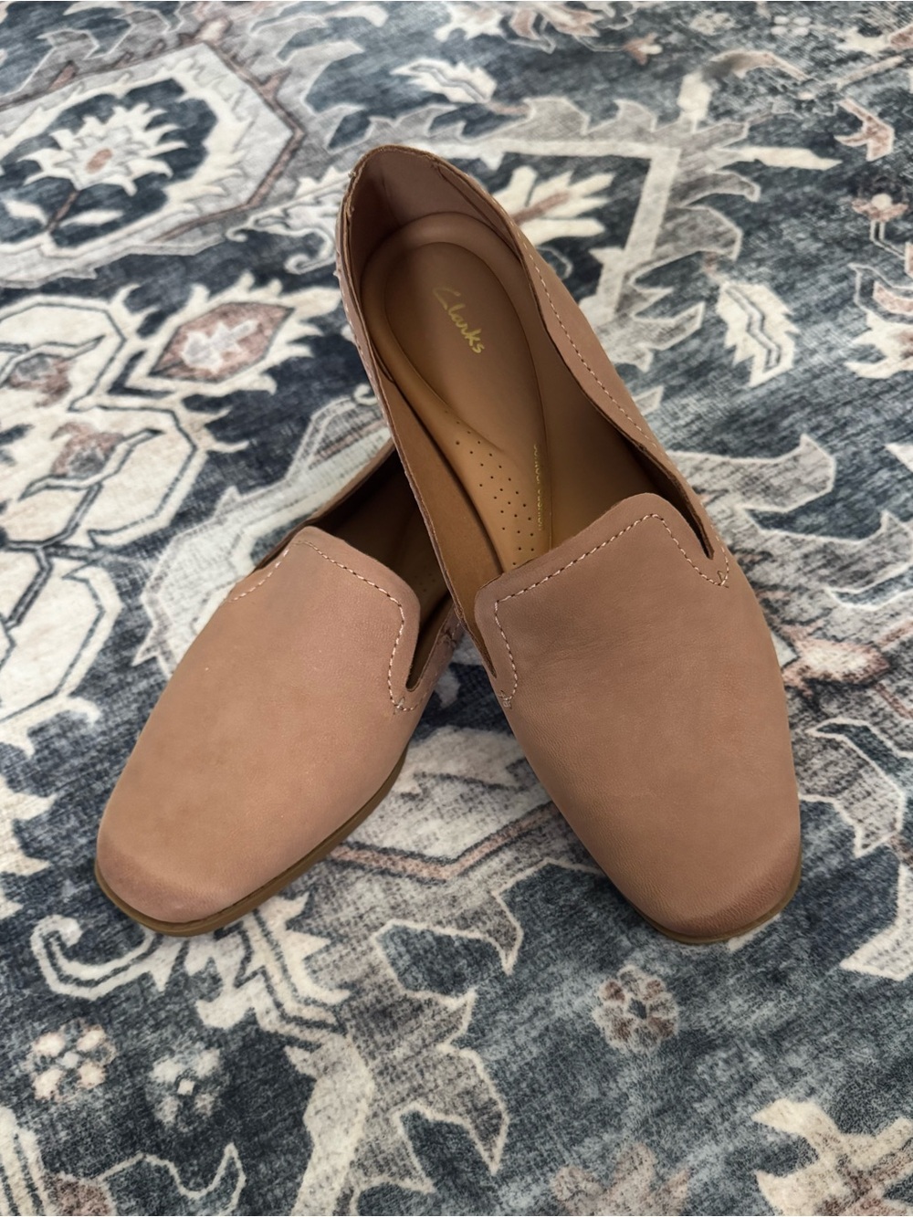 Clarks Women's Blush Pink Slip-On Loafers